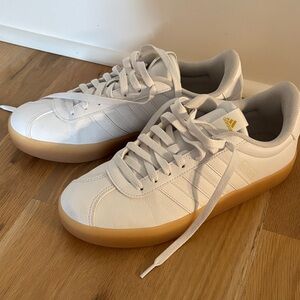 Adidas Women’s White Sneakers with Brown Sole